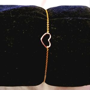Personalized Heart Bracelet 529 Sterling Silver letter "A' initial New